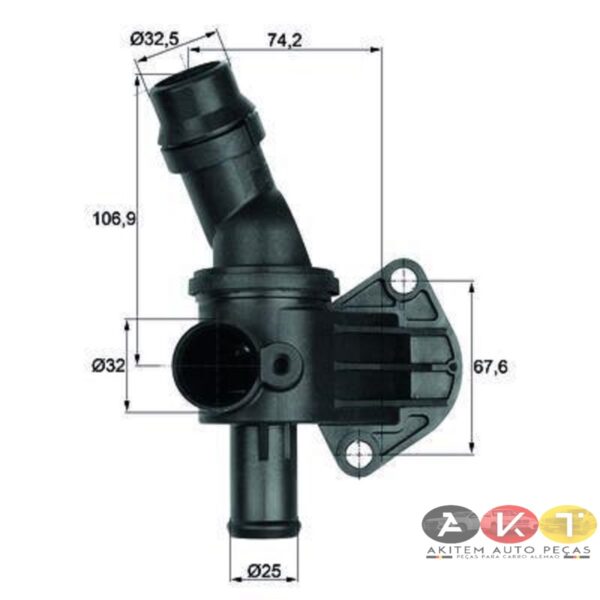 VALVULA TERMOSTATICA AUDI A3 2.0 SPORTBACK GOLF 2.0 PASSAT 05 A 08